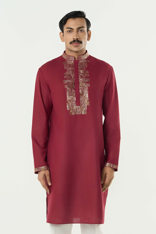 Aurum Kurta - Maroon
