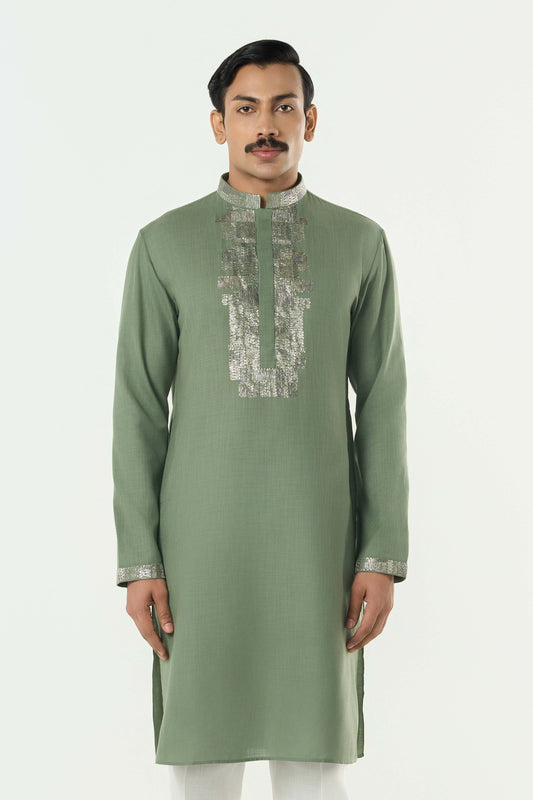 Aurum Kurta - Sage Green