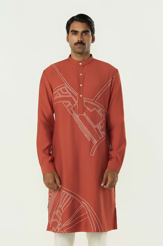 Avenue Kurta - Rust