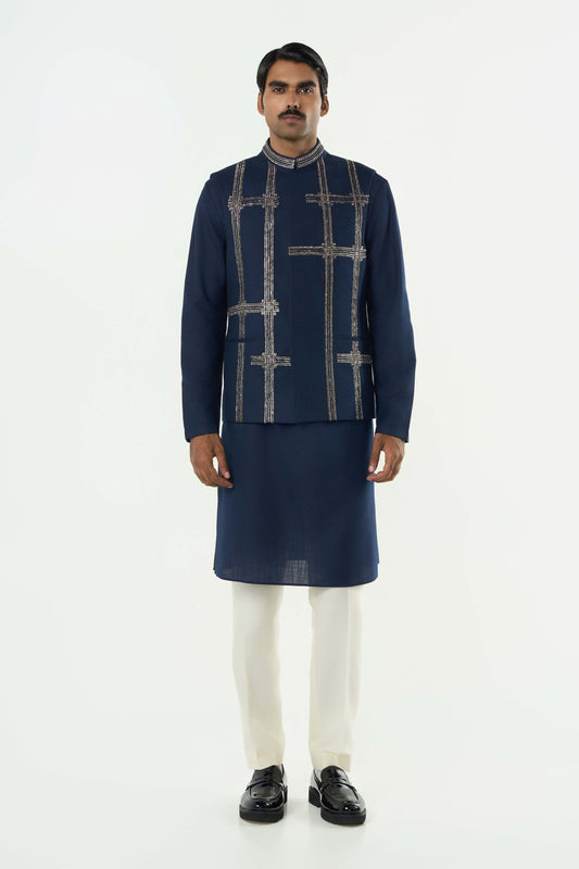 Beam Bandi Jacket Set - Navy Blue