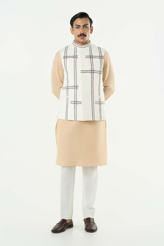 Beam Bandi Jacket Set - Off White