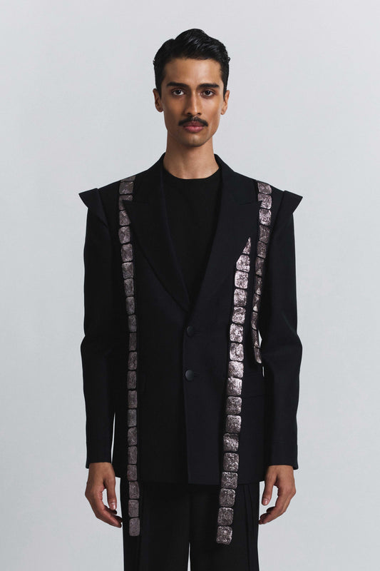 Black Chrome Band Blazer