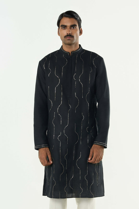 City Pulse Kurta - Black