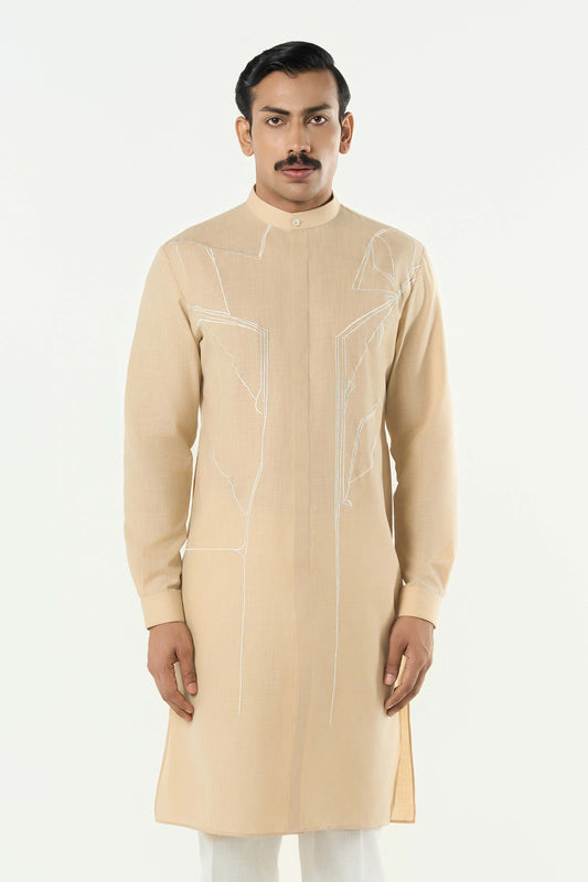 Classic Torrent Kurta - Beige