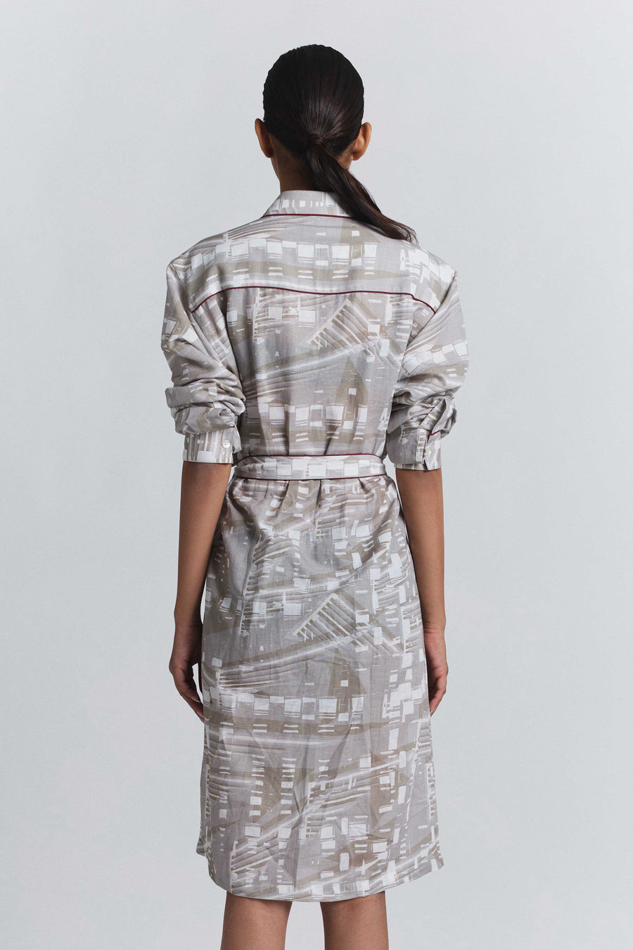 Contour Grid Shirt Dress