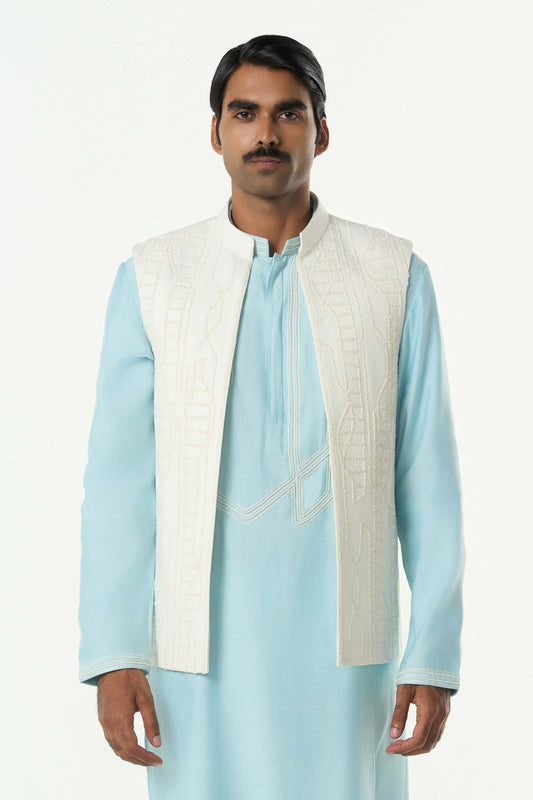 Grill Grid Bandi Jacket - Off White