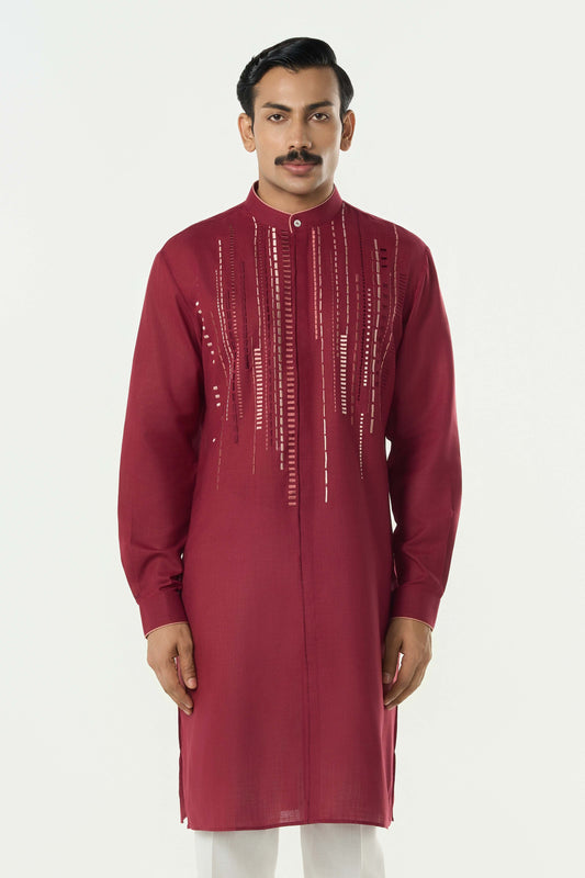 Lume City Kurta - Maroon