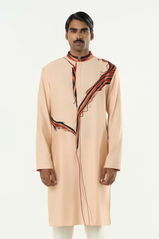 The Abstract Kurta - Beige
