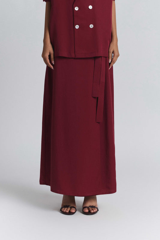 Wrap Around Skirt - Maroon