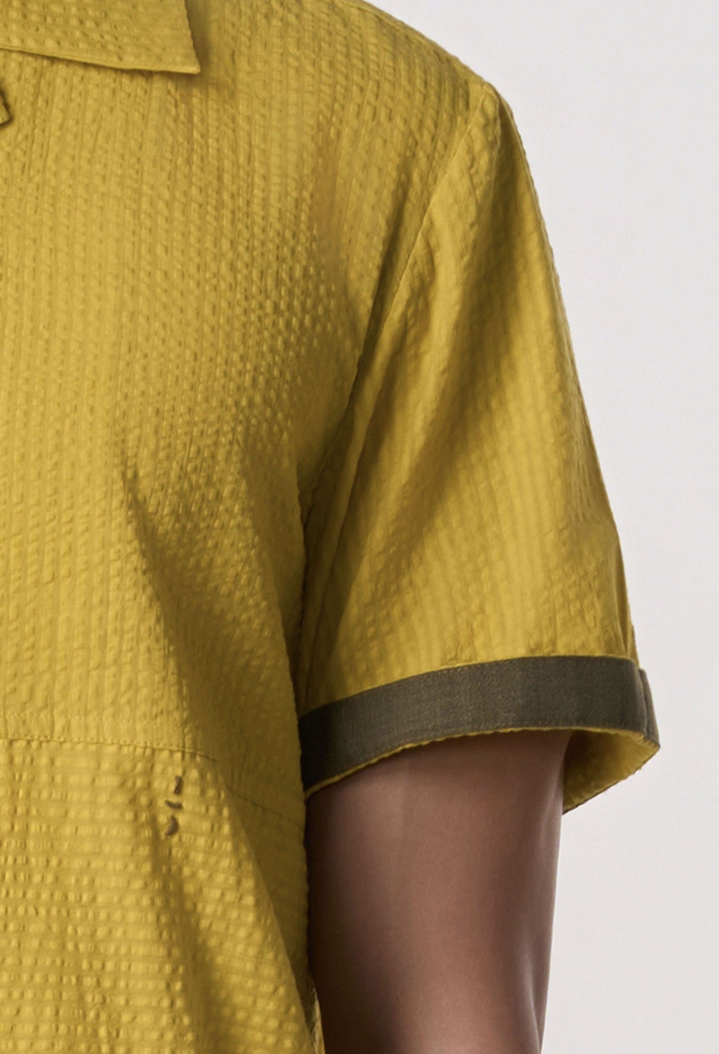 Citrine Seersucker Camp Shirt