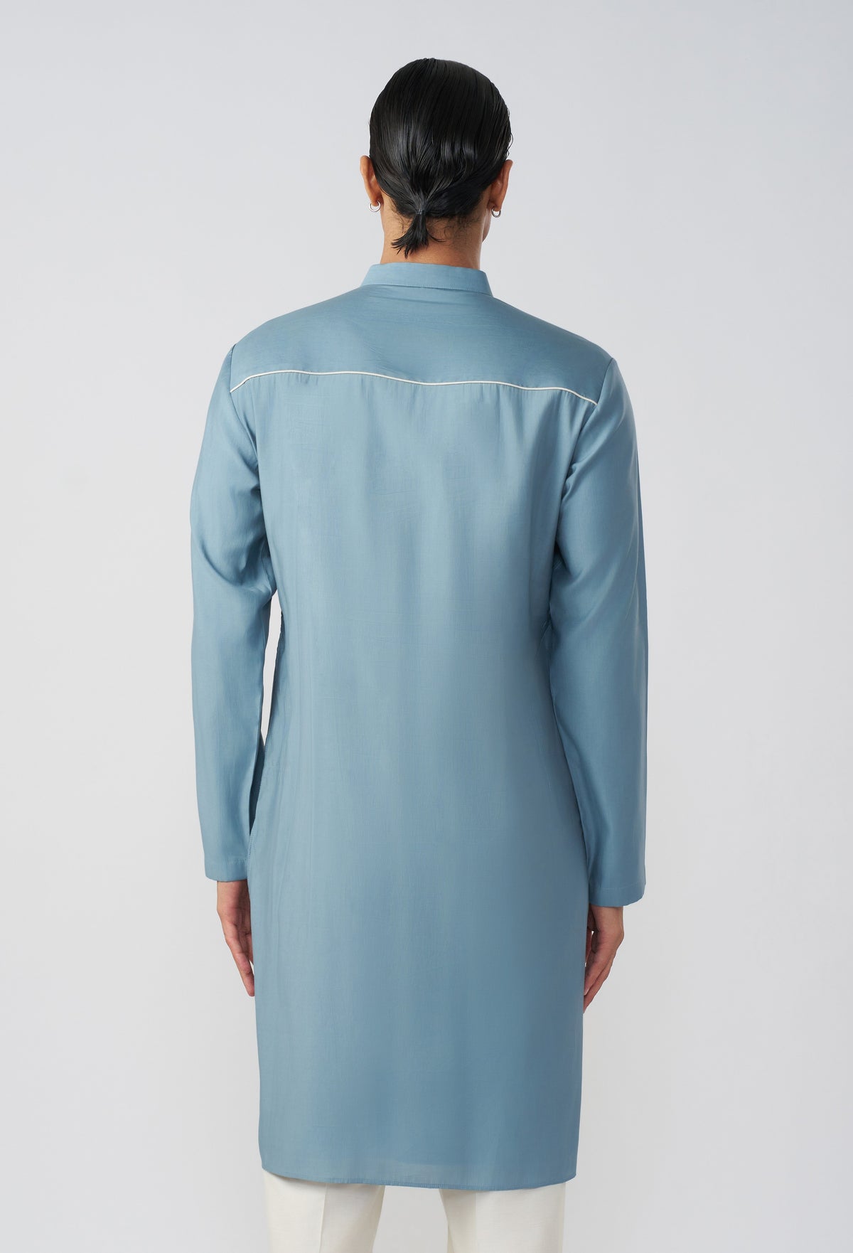 City Roots Kurta - Blue Ash Grey