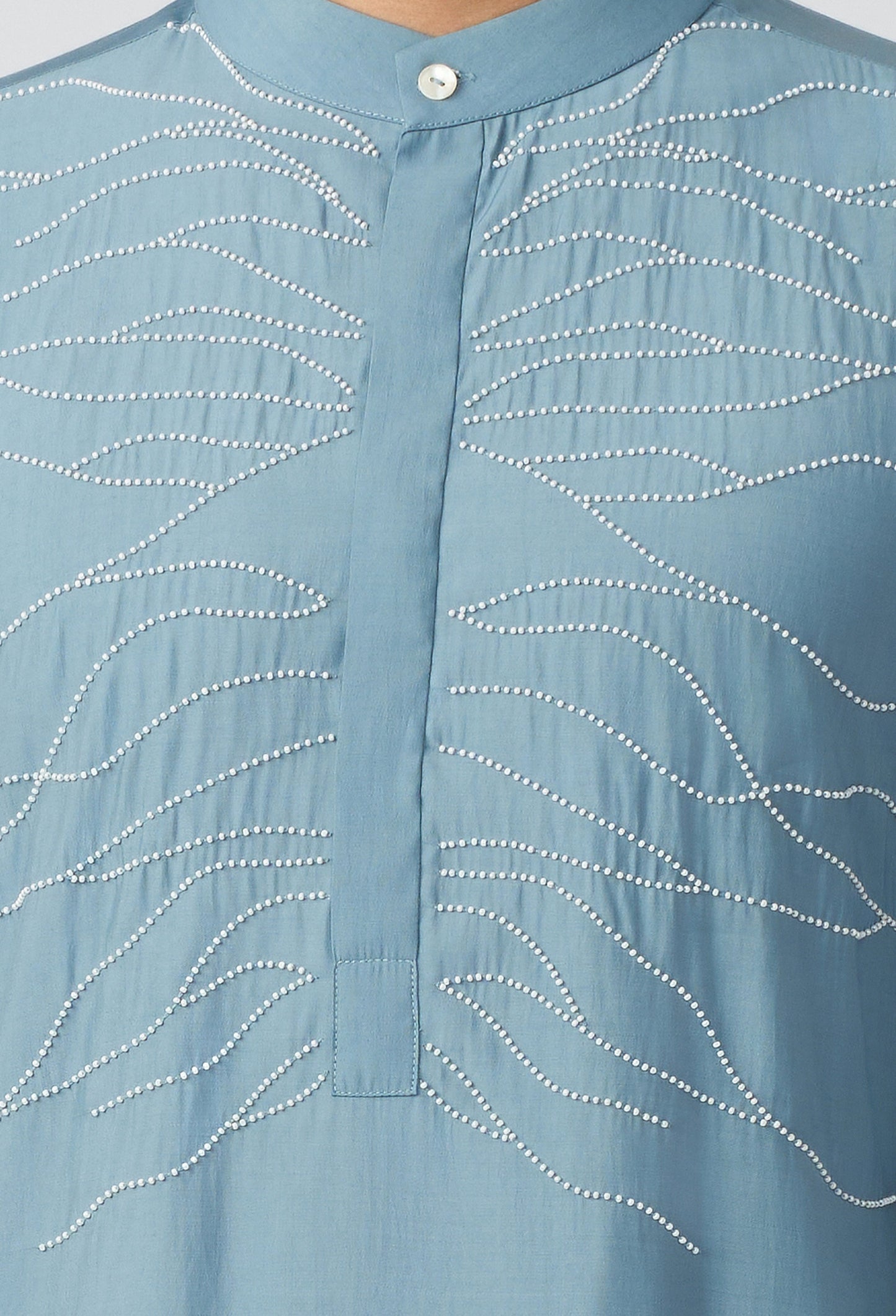 City Roots Kurta - Blue Ash Grey