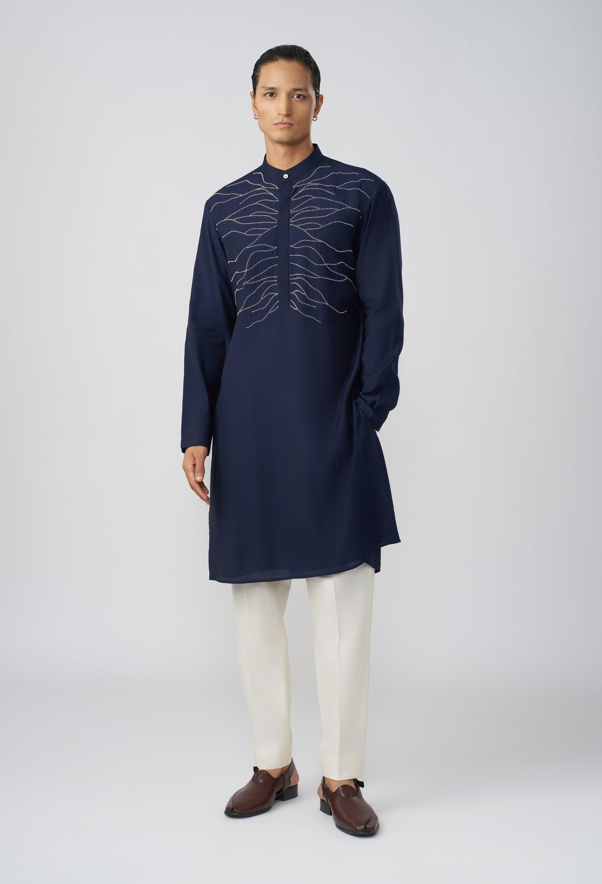 City Roots Kurta - Navy Blue