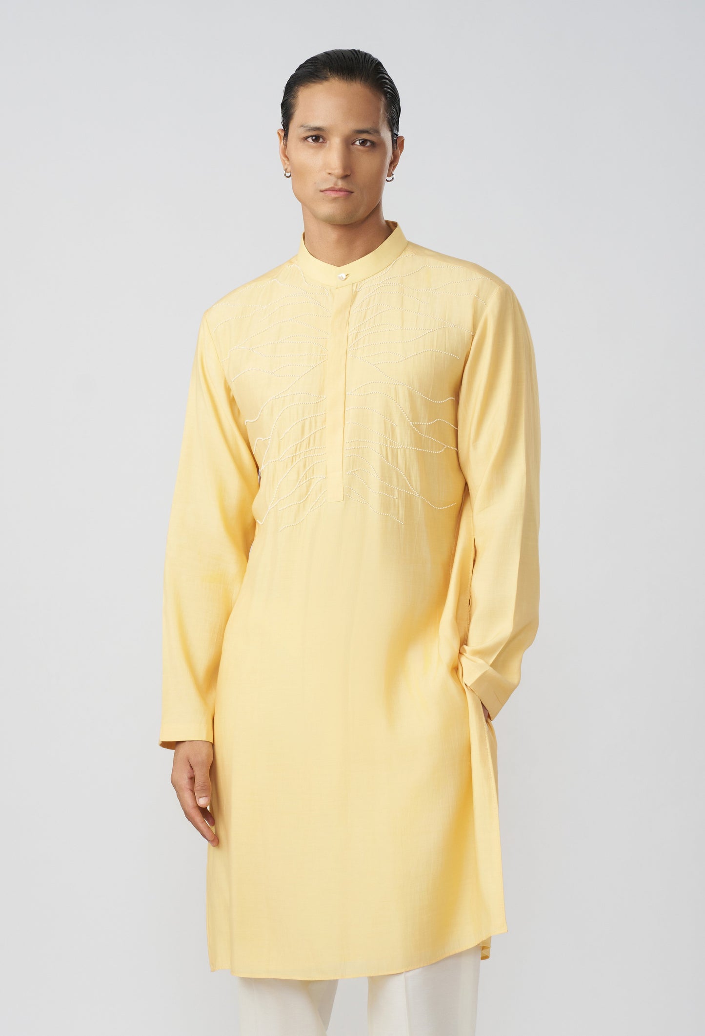 City Roots Kurta - Pastel Yellow