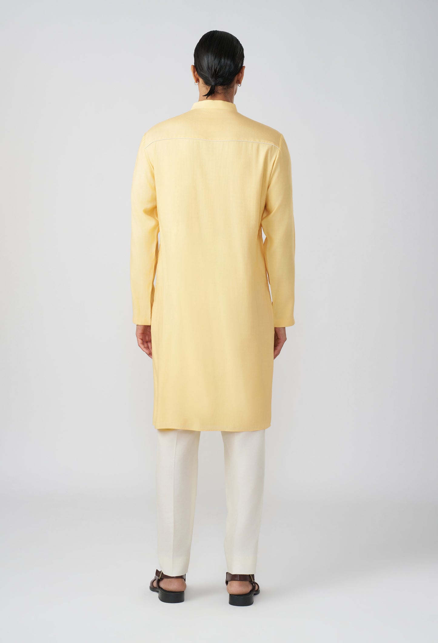 City Roots Kurta - Pastel Yellow