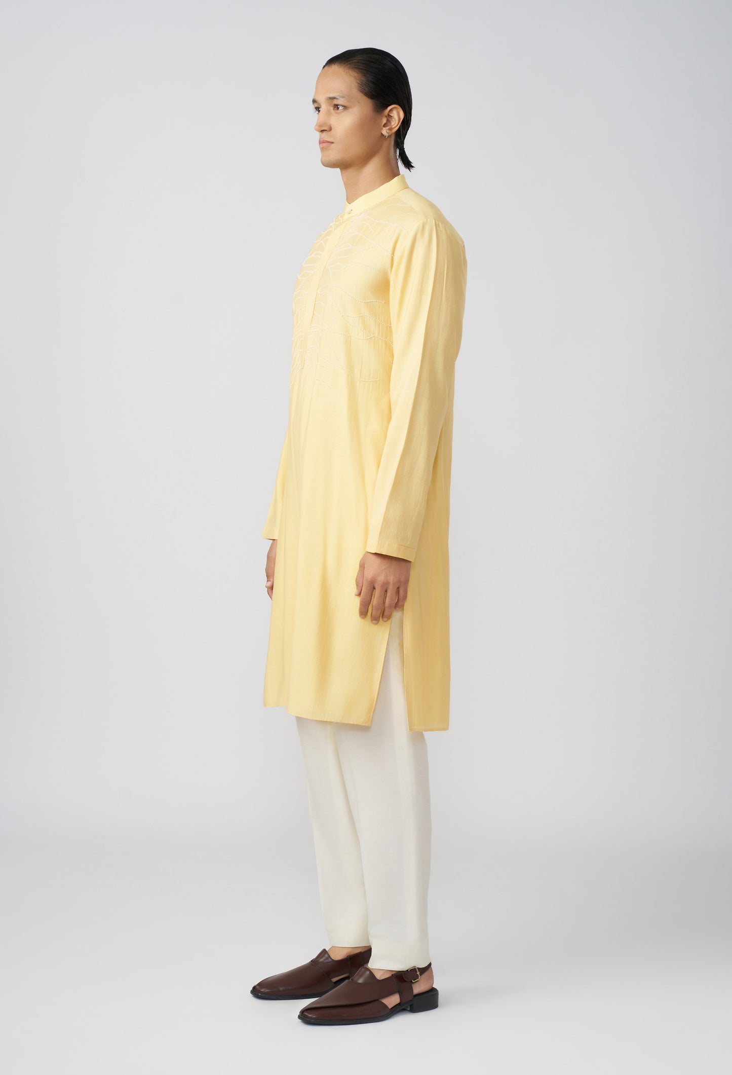 City Roots Kurta - Pastel Yellow