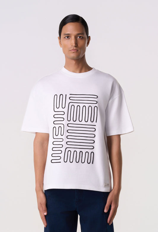 Contour Piping T-Shirt White