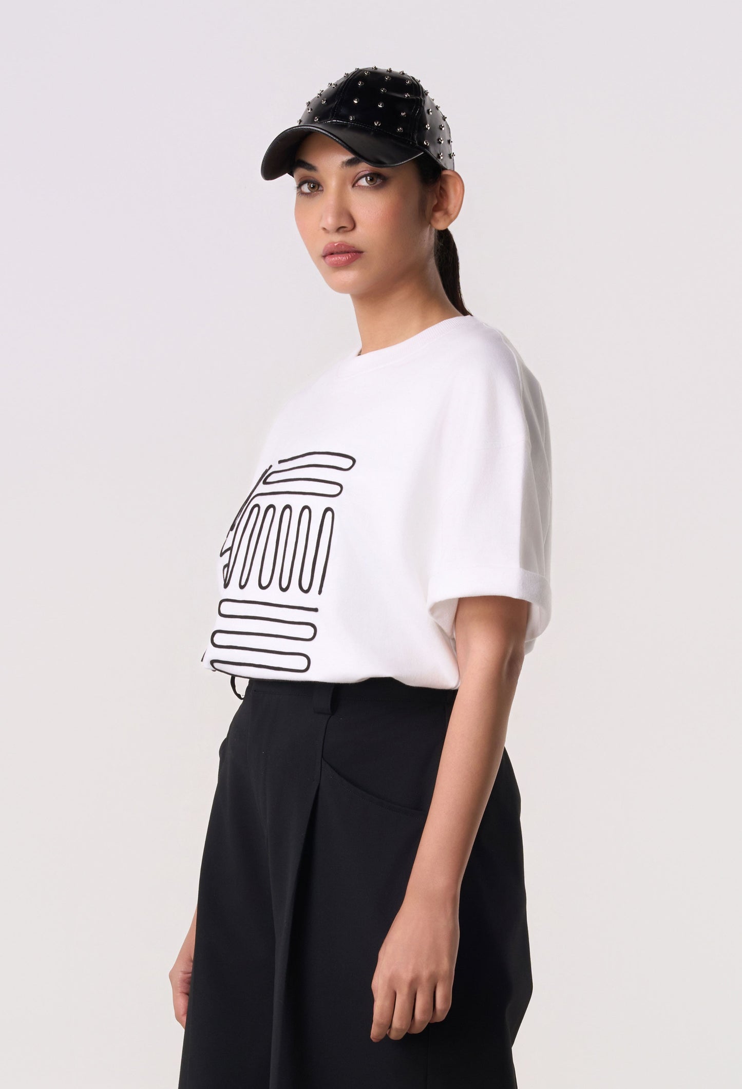 Contour Piping T-Shirt White