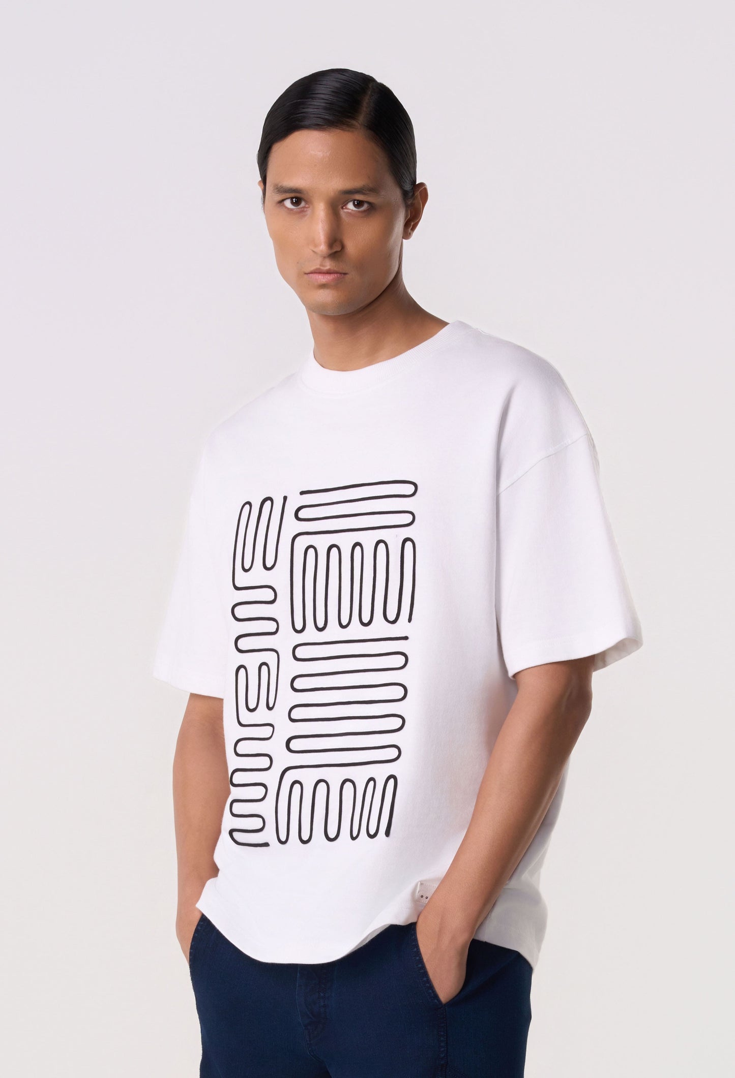 Contour Piping T-Shirt White