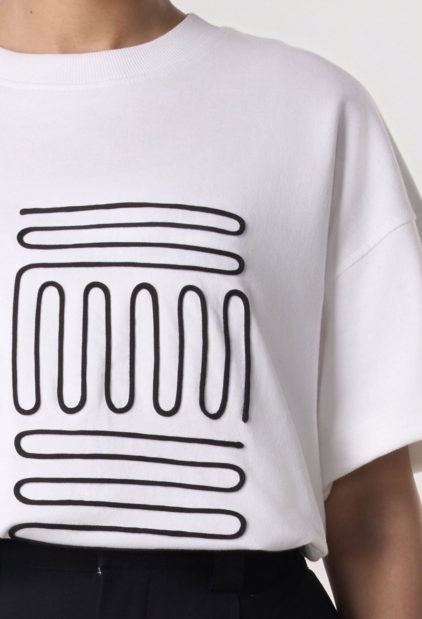 Contour Piping T-Shirt White