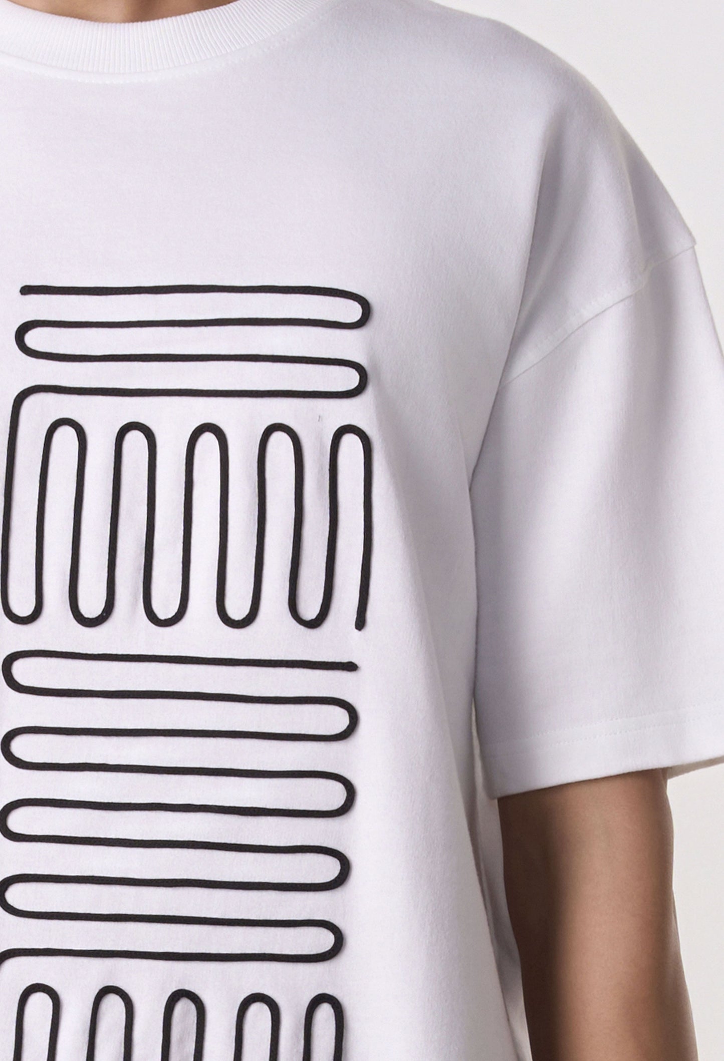 Contour Piping T-Shirt White