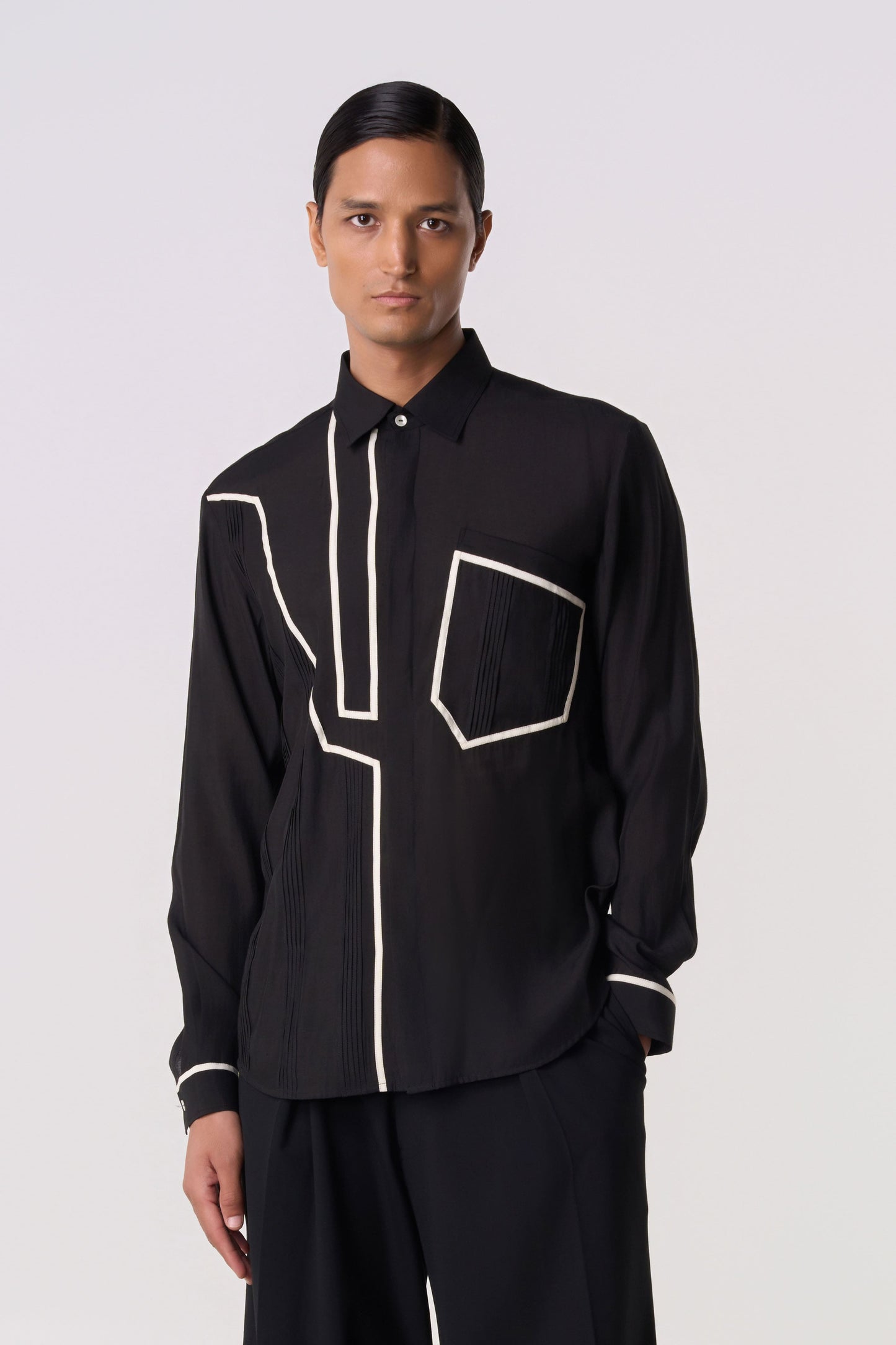 Contoured Piping Shirt