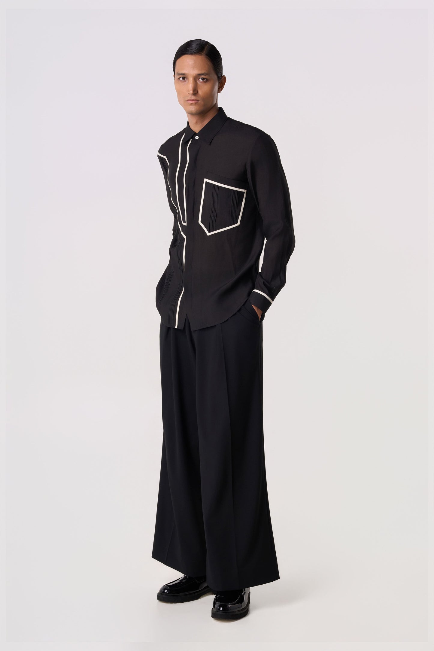 Contoured Piping Shirt
