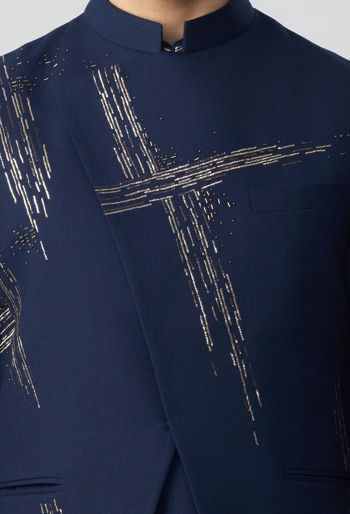 Crosshatch Pitta Bandi Jacket - Navy Blue