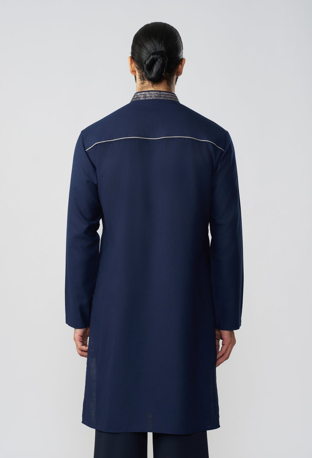 Crosshatch Pitta Bandi Jacket Set - Navy Blue