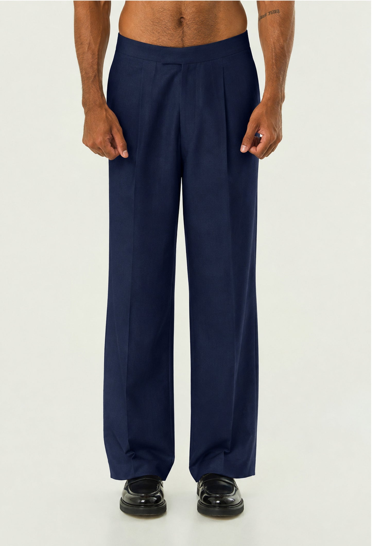 Crosshatch Pitta Bandi Jacket Set - Navy Blue