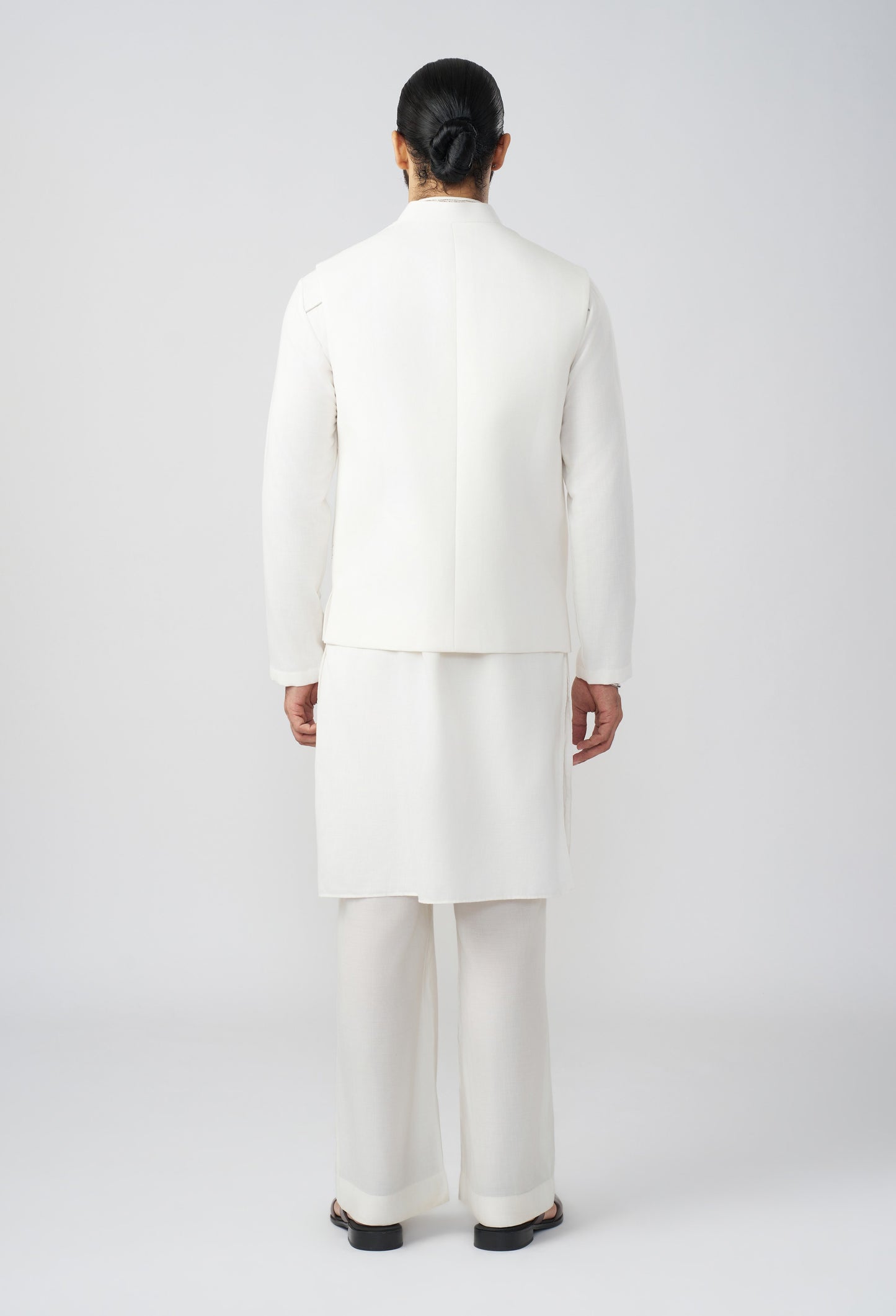 Crosshatch Pitta Bandi Jacket Set - Off White