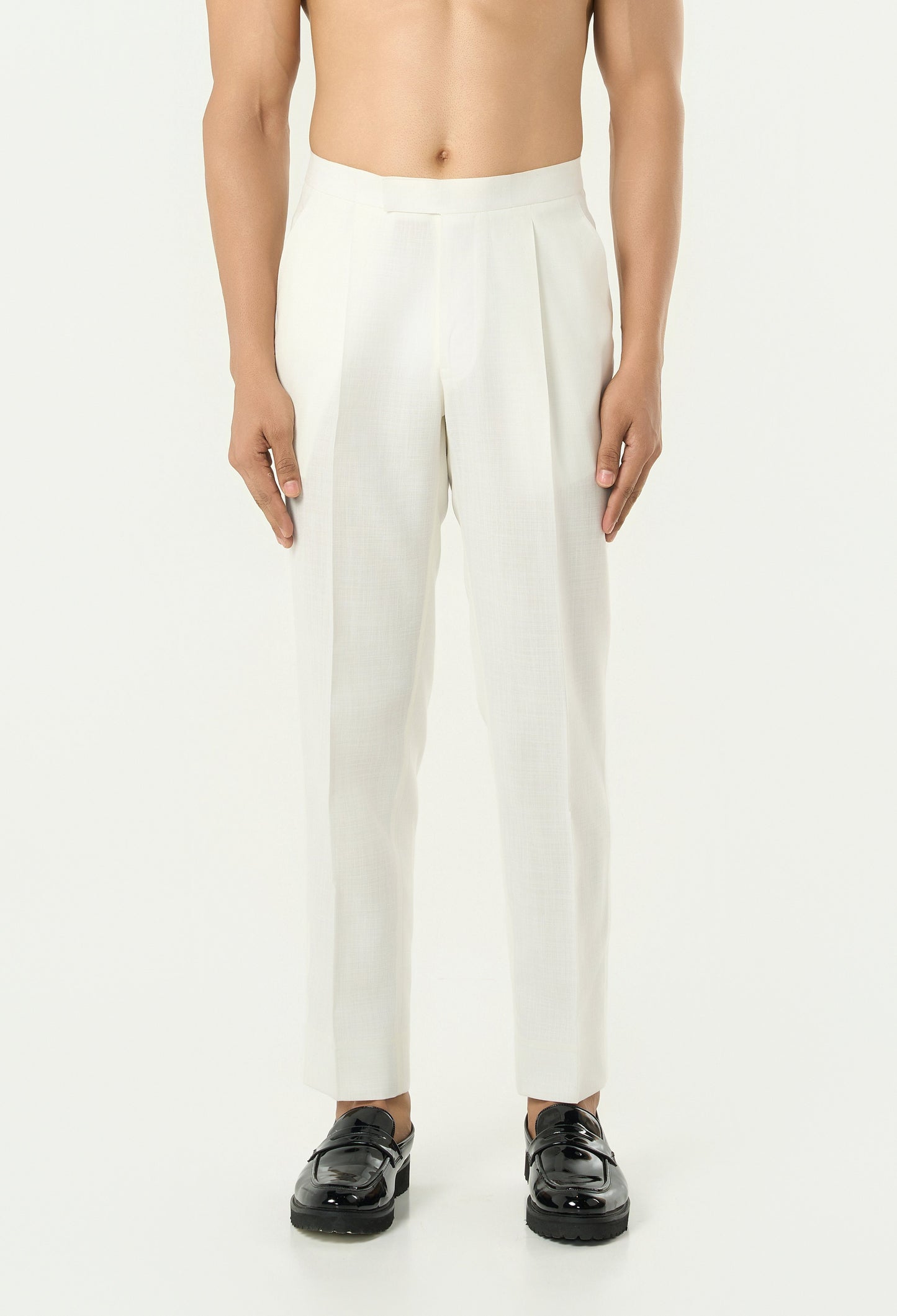 Crosshatch Pitta Bandi Jacket Set - Off White