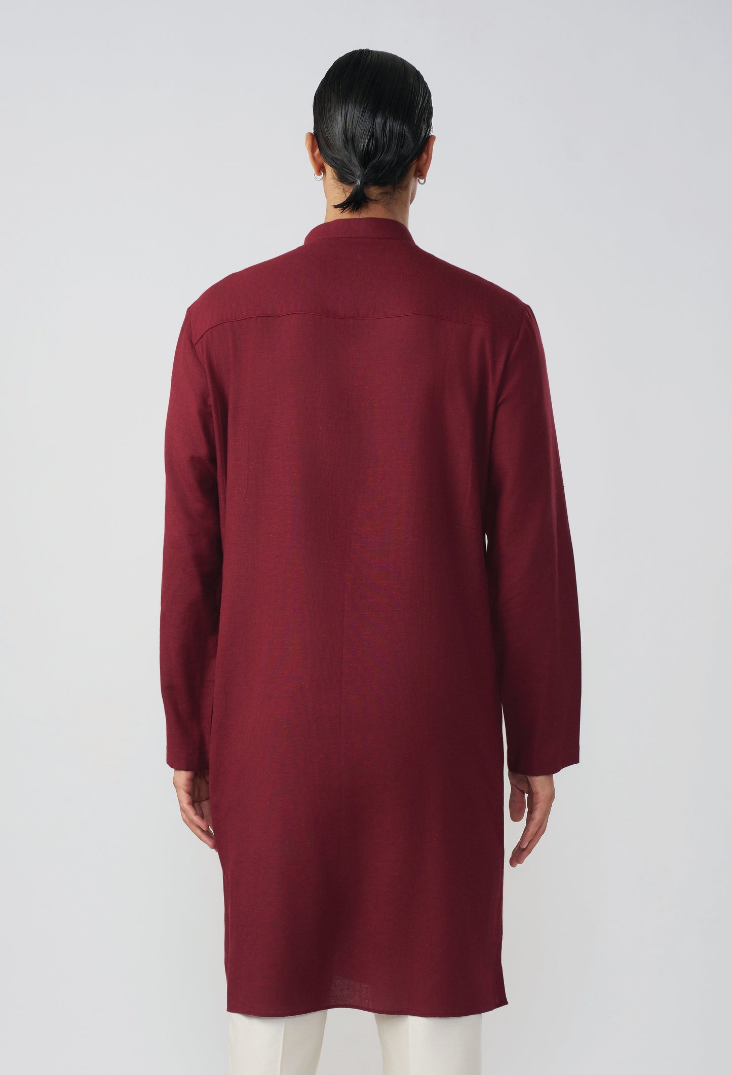 Fall Line Kurta - Maroon