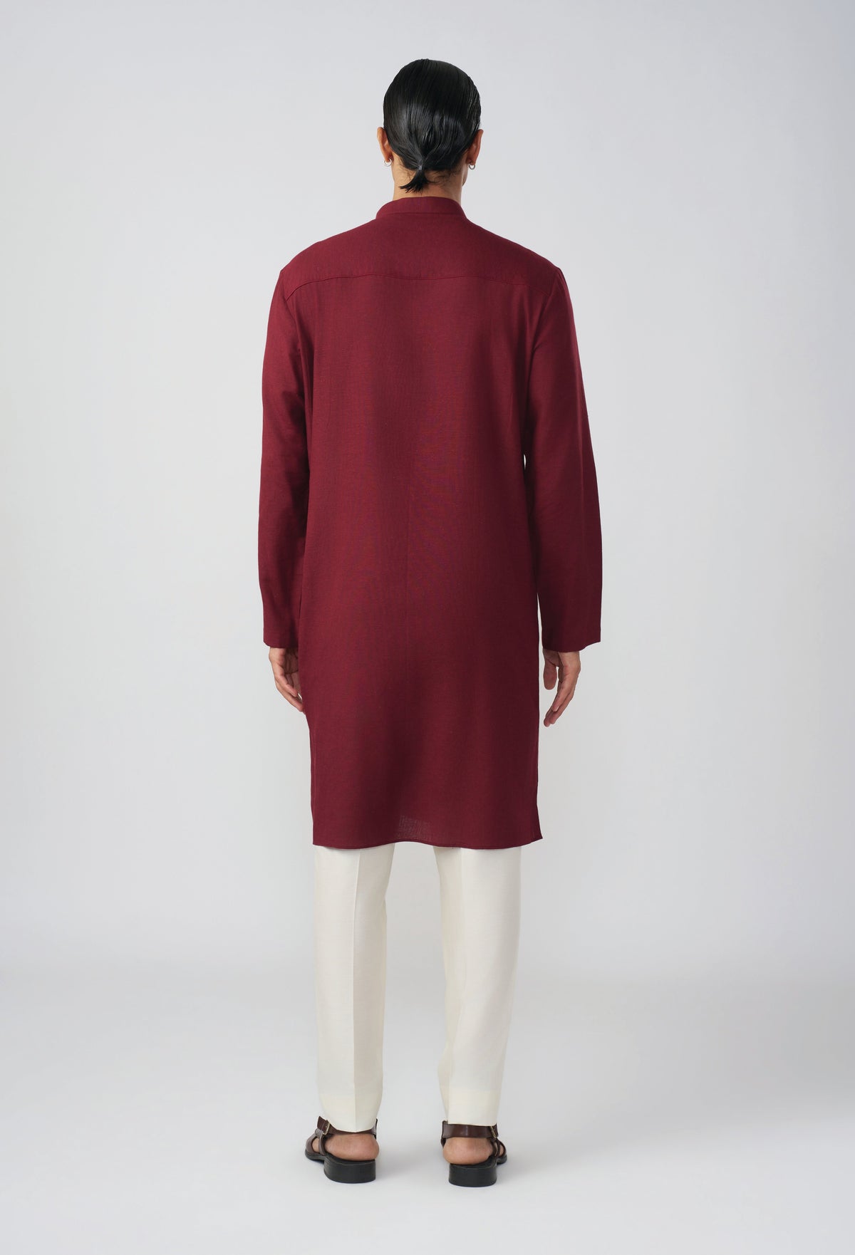 Fall Line Kurta - Maroon