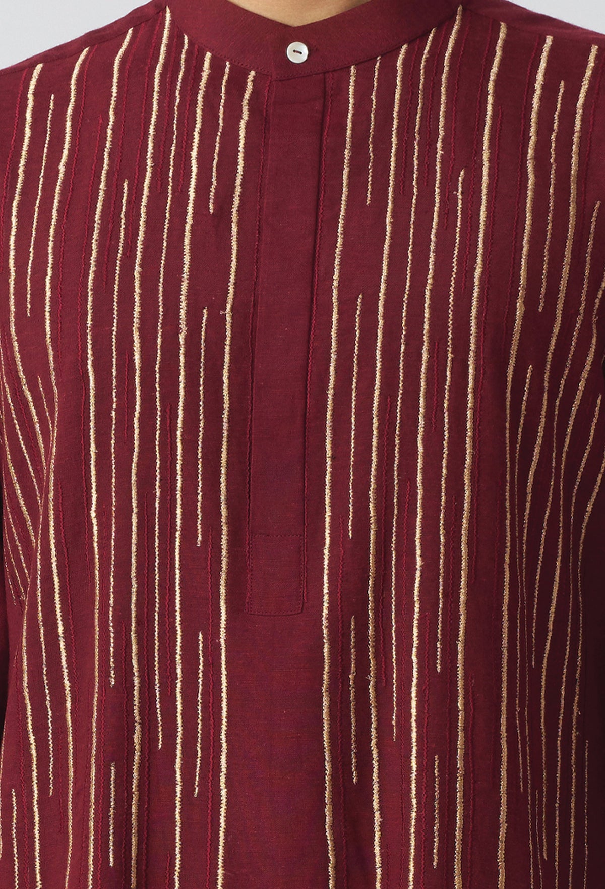 Fall Line Kurta - Maroon