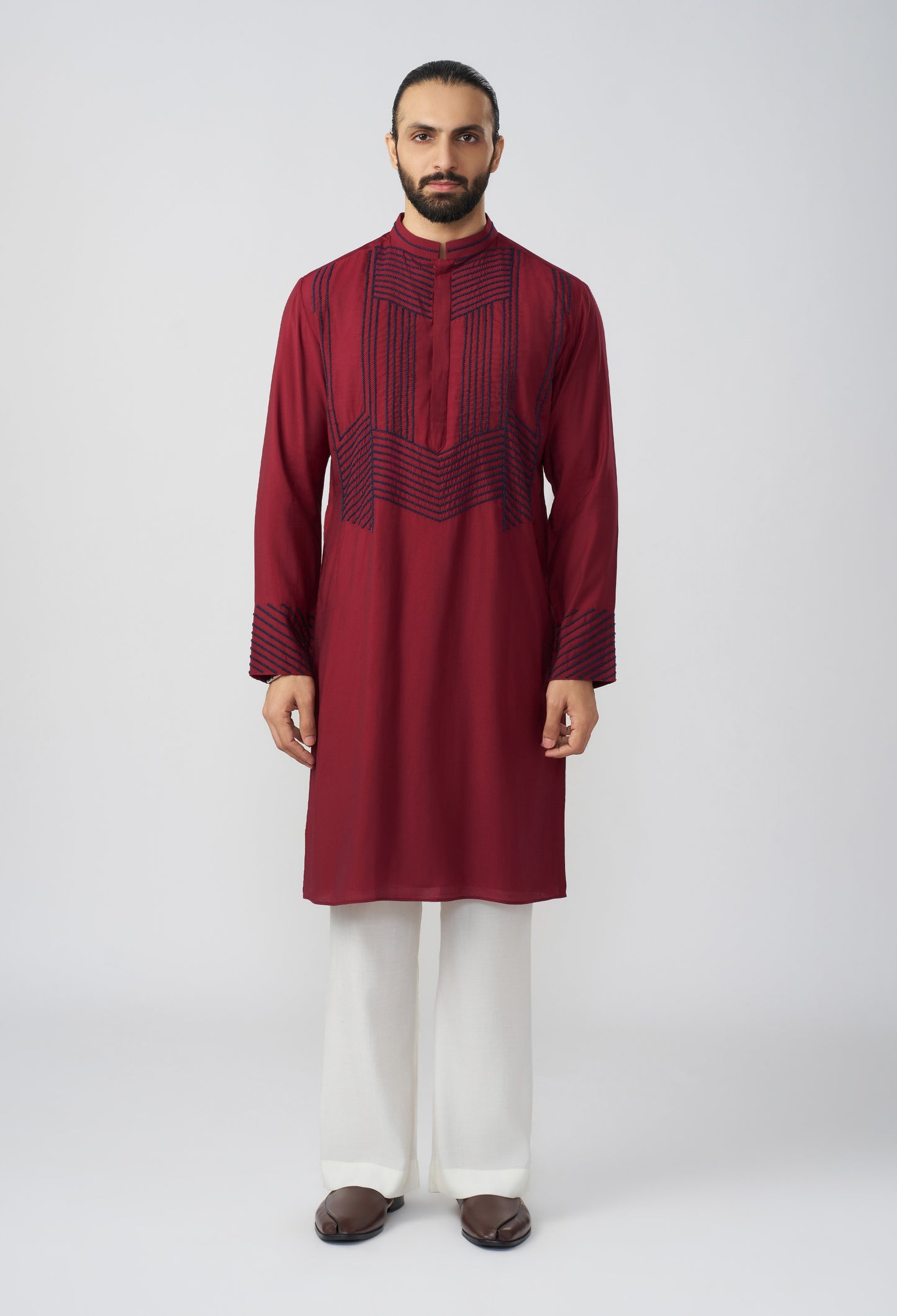 Framework Kurta - Maroon