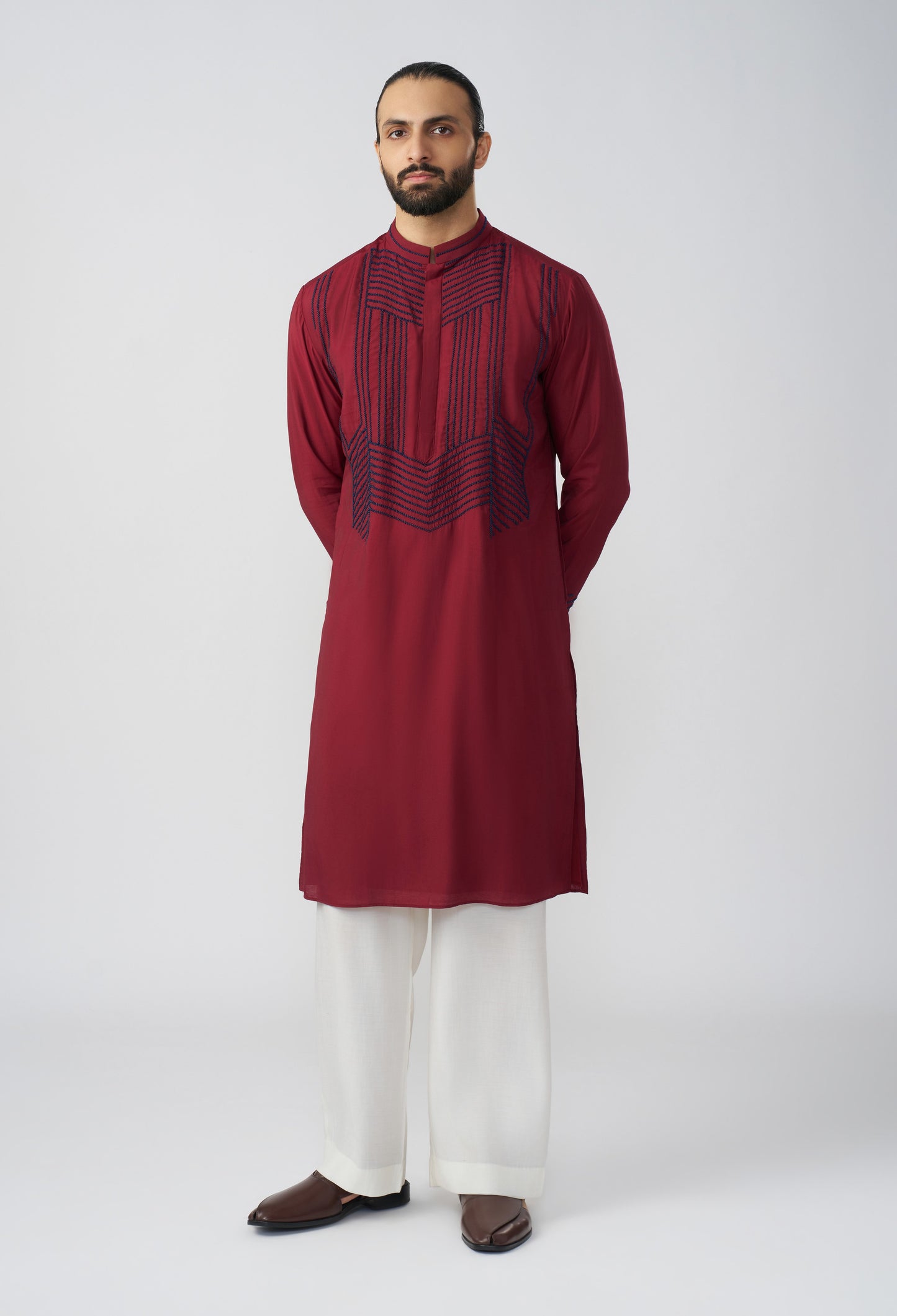 Framework Kurta - Maroon