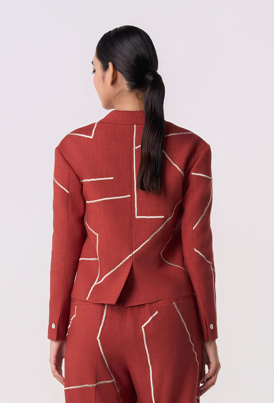 Gridbreak Cropped Blazer