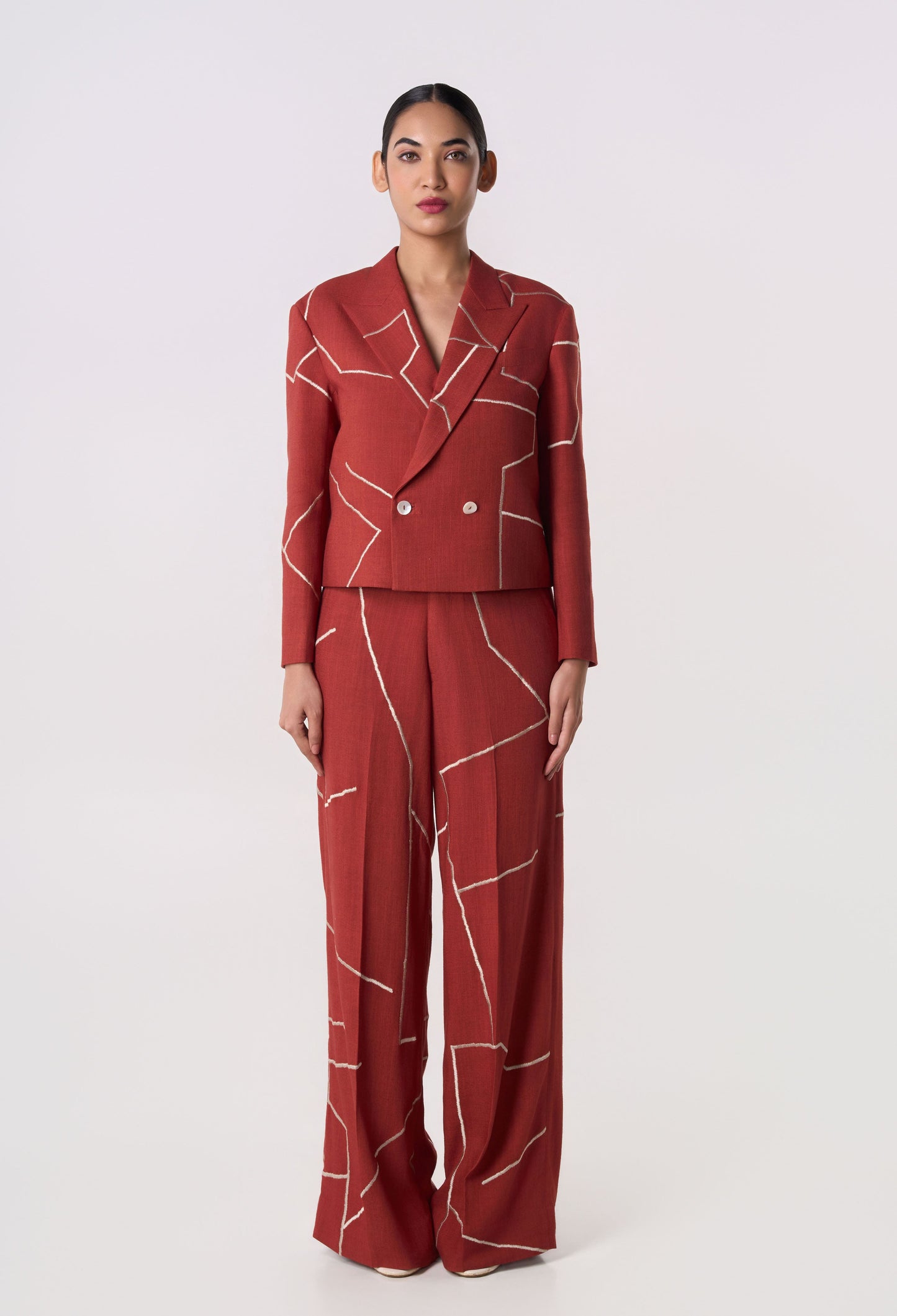 Gridbreak Cropped Blazer