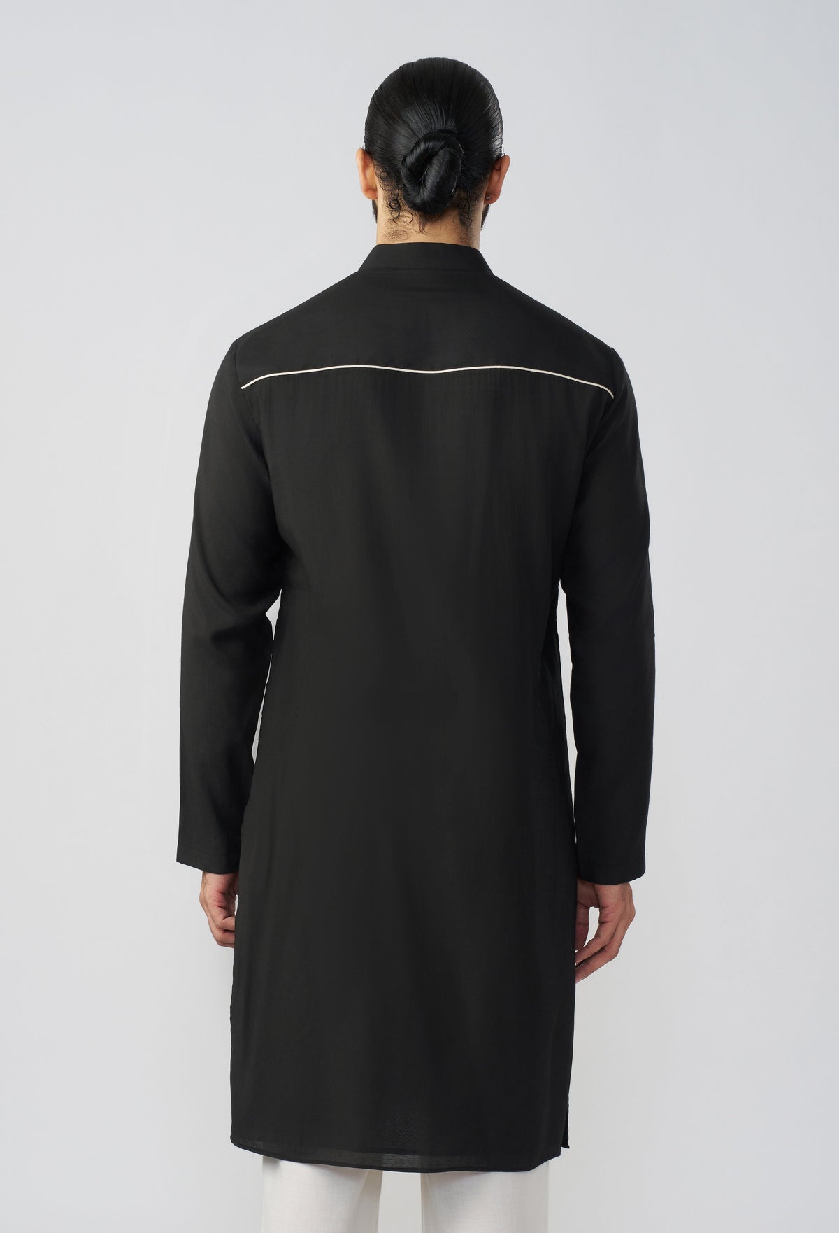 Linear Drift Bandi Jacket Set - Black