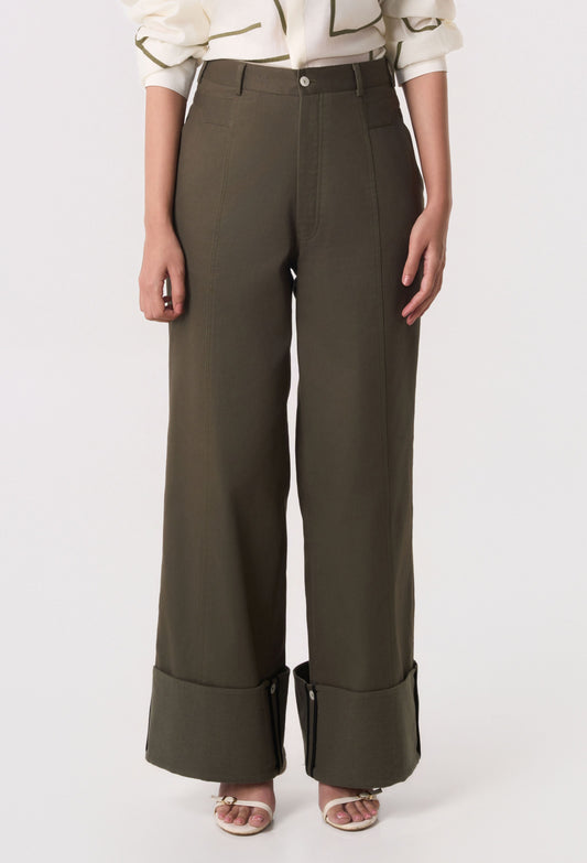 Mosaic Belt Cuffed Pants