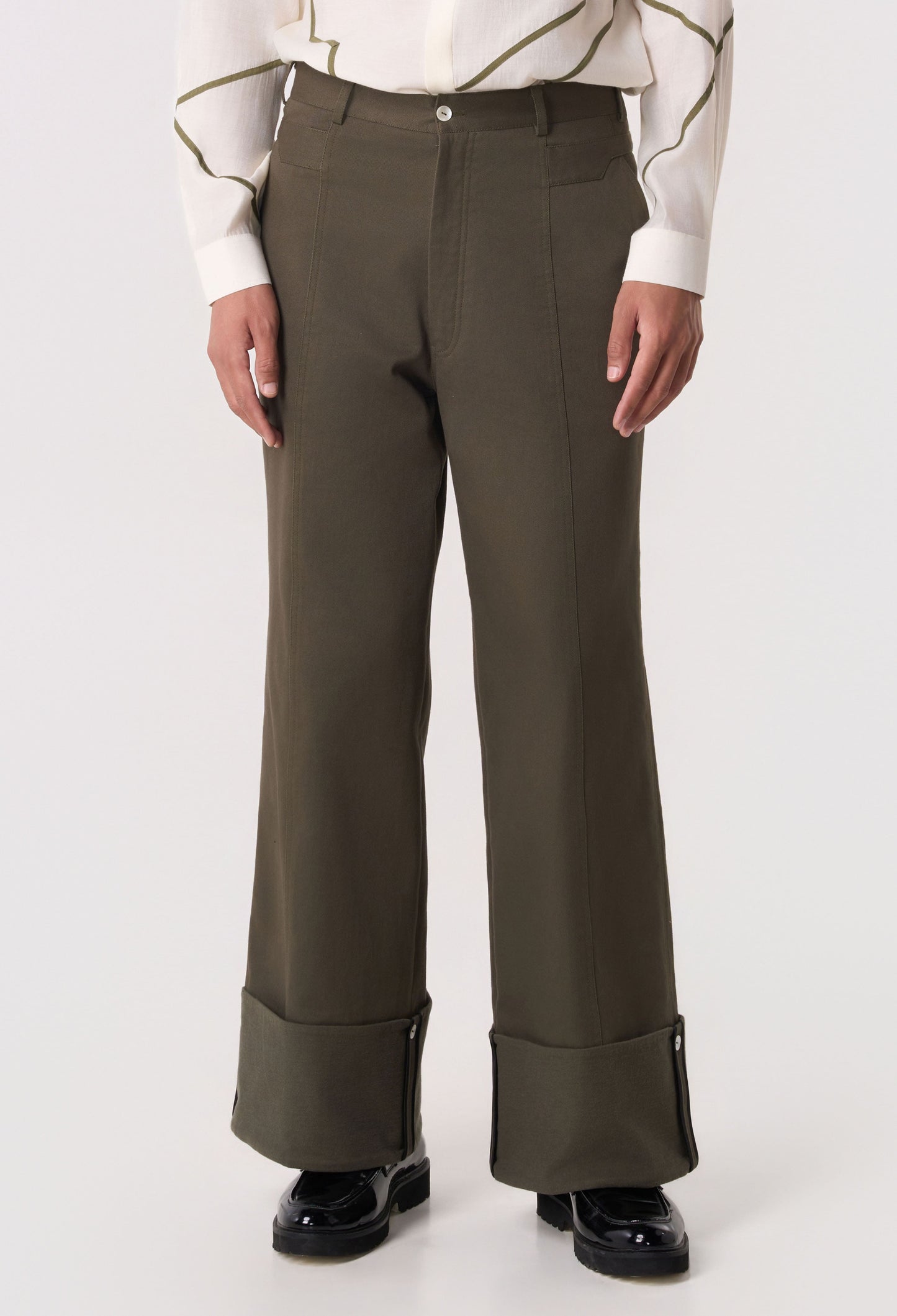 Mosaic Belt Cuffed Pants
