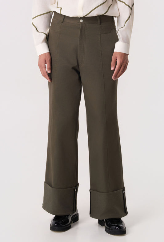 Mosaic Belt Cuffed Pants