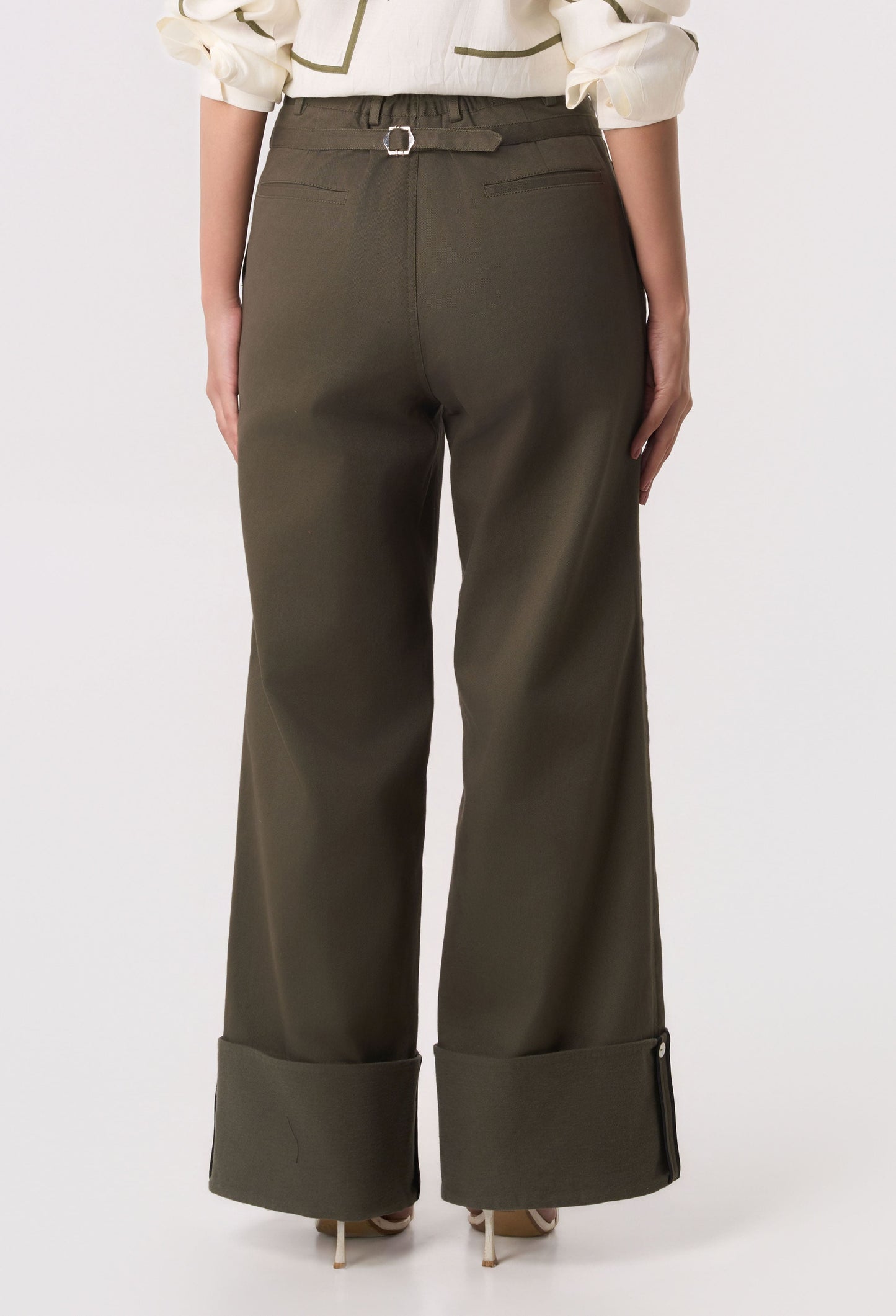 Mosaic Belt Cuffed Pants