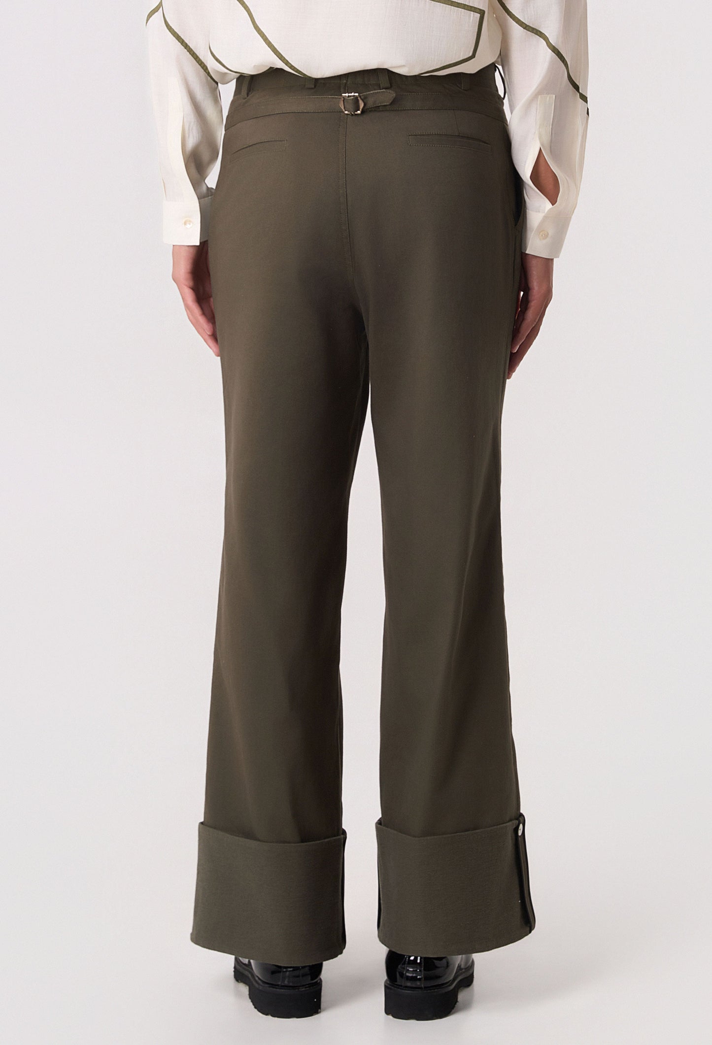 Mosaic Belt Cuffed Pants