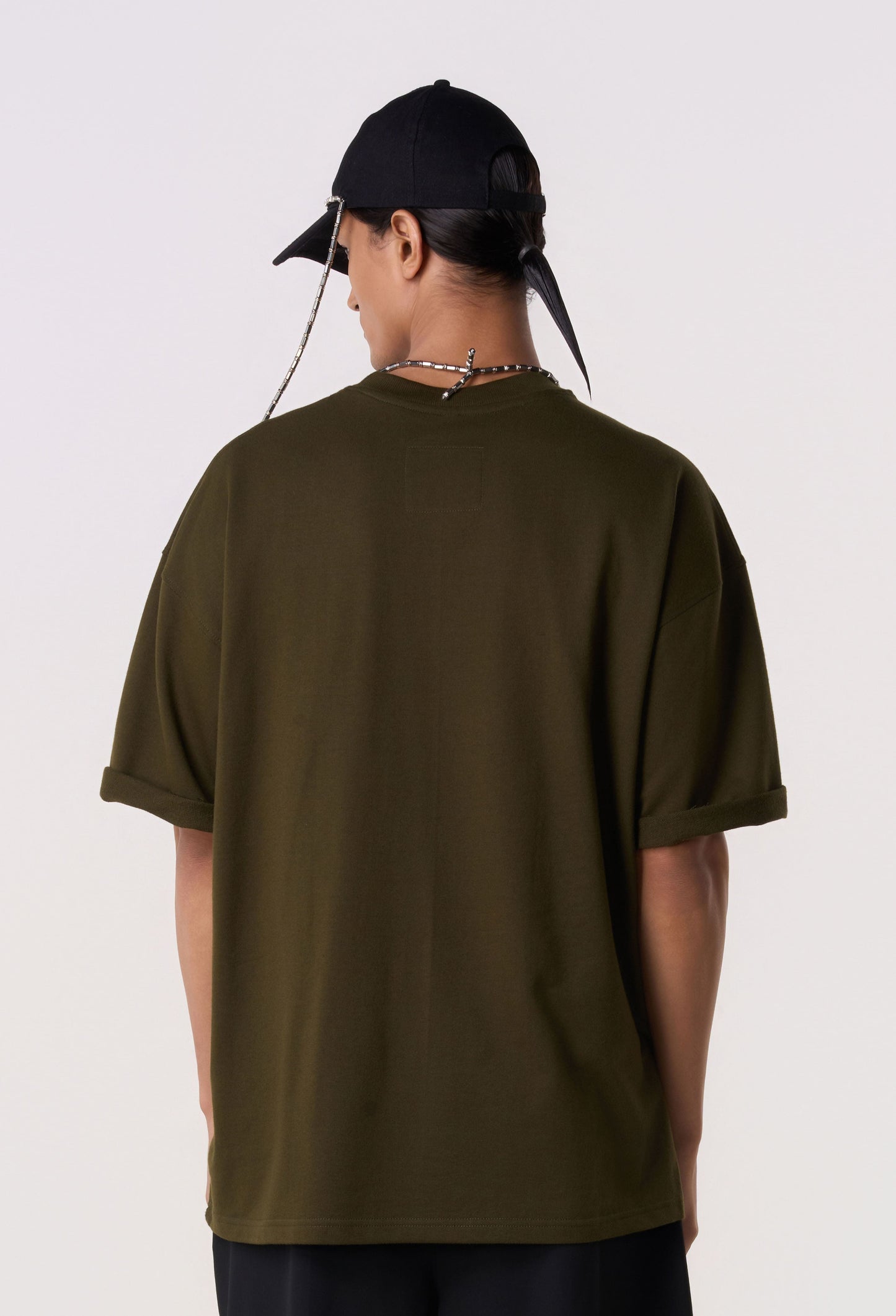 Multi-Patch Graphic T-Shirt Olive