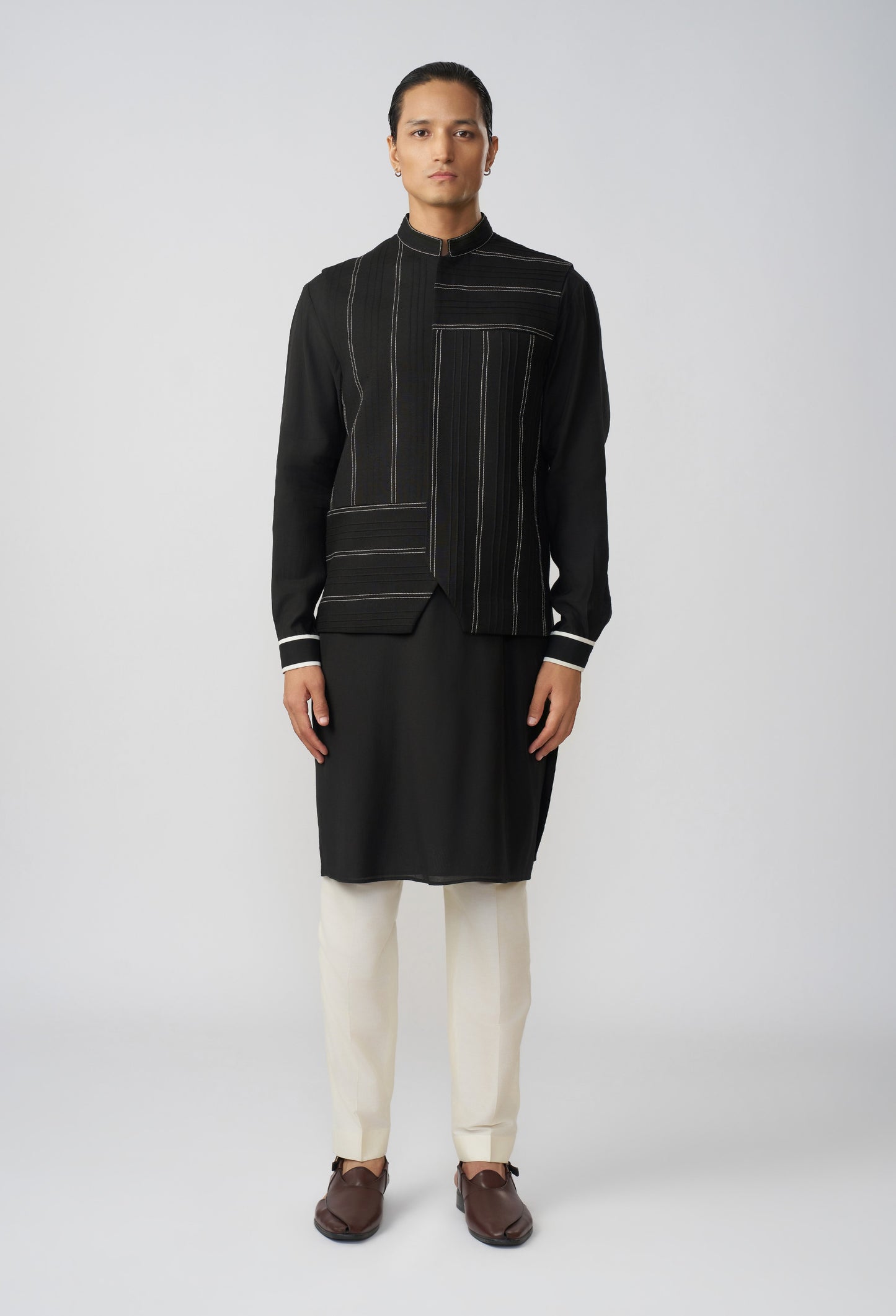 Offset Stitchline Bandi - Black