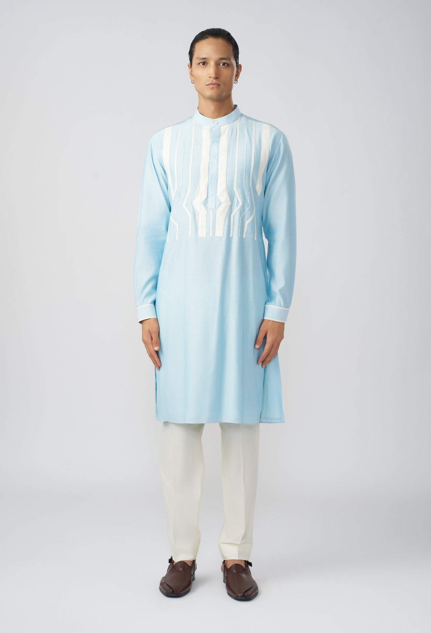 Passage Kurta - Pastel Blue