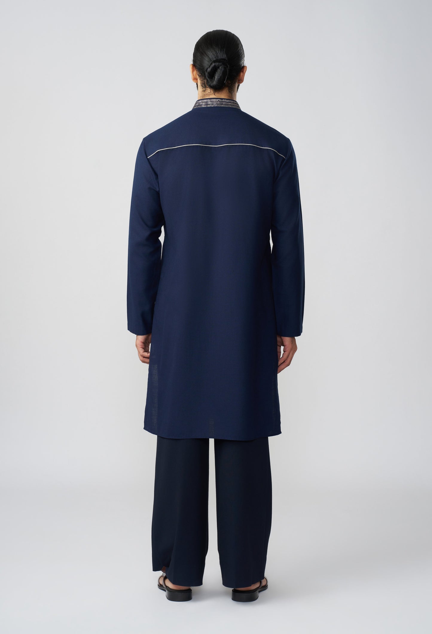 Pitta Mosaic Kurta - Navy Blue