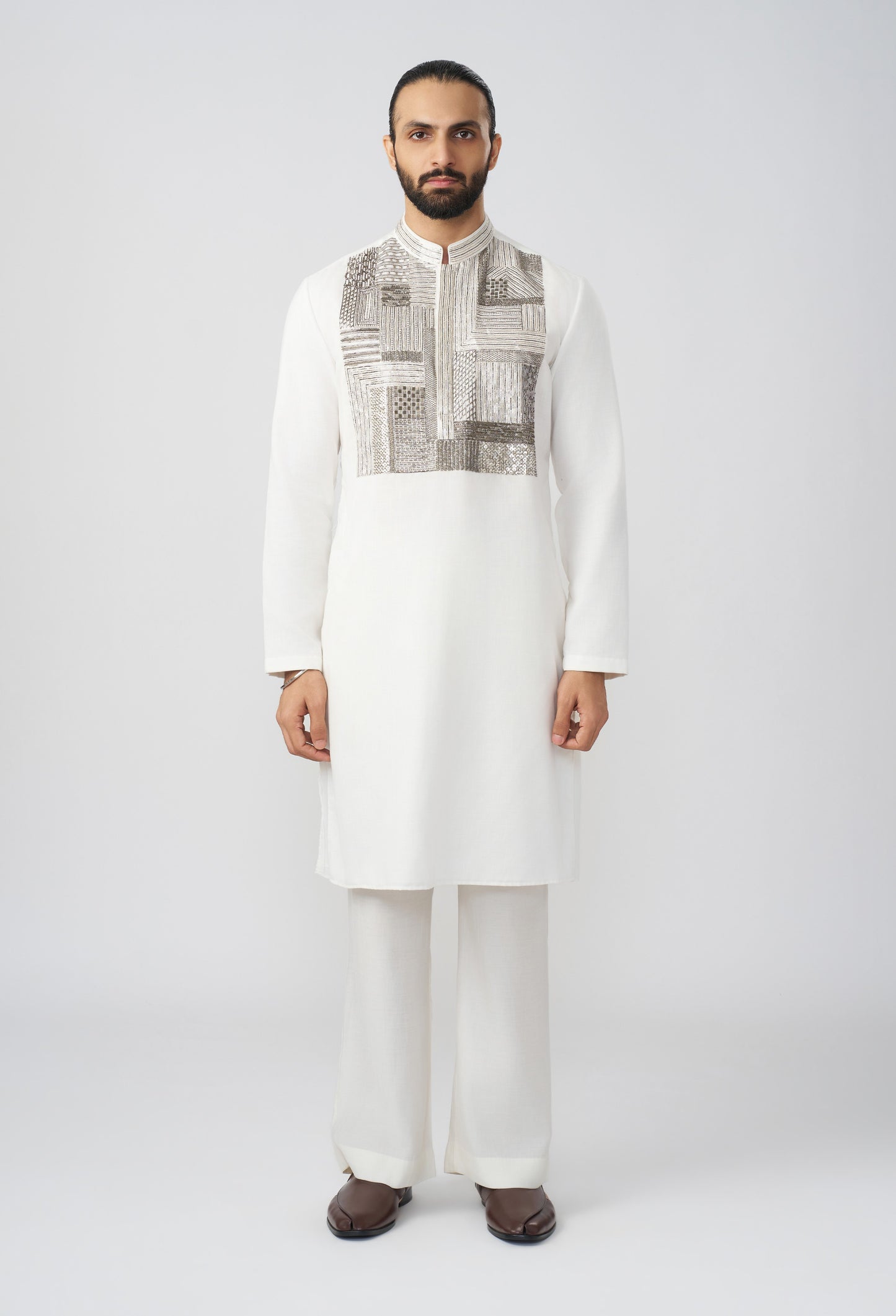 Pitta Mosaic Kurta - Off White